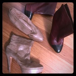 Fair genuine leather boots JS and Rachel Roy (Lot)